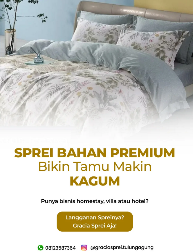 <p>Sprei Premium, Kesan Mewah untuk Tamu Istimewa!